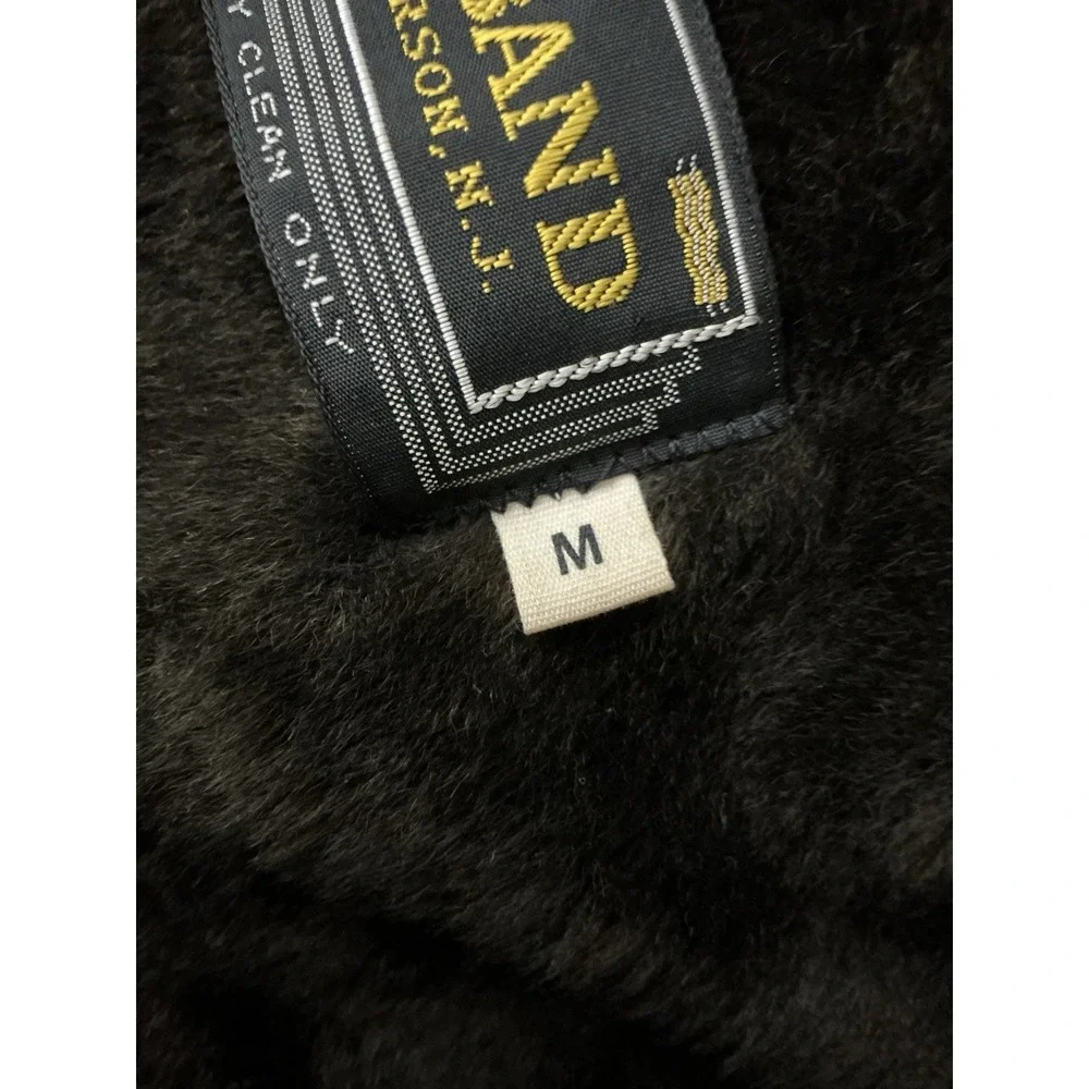 Haband Men's Fur Lined Coat Tan Button Front Warm Winter Jacket Size M